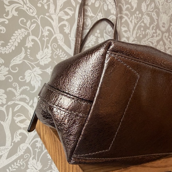 Coach Satchel Pewter Metallic Leather w/ 2 Hangtags Silver 2010 #14976 EUC - Picture 8 of 16